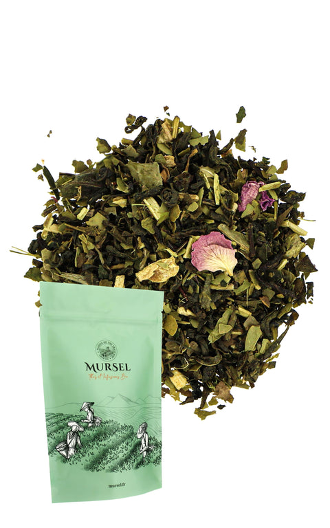 N°1 – Thé vert BIO – Thé vert amincissant – Pamplemousse & gingembre