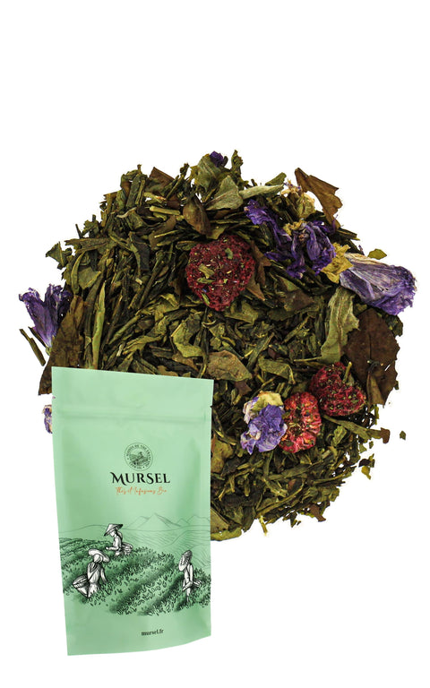 N°29 – Thé vert BIO – Violette & framboise